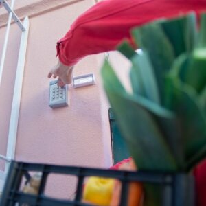 Tastierino di un sistema di allarme per la sicurezza di casa