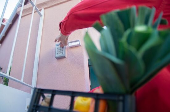 Tastierino di un sistema di allarme per la sicurezza di casa
